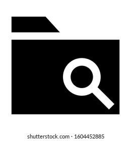 folder search icon isolated sign symbol vector illustration - Collection of high quality black style vector icons
