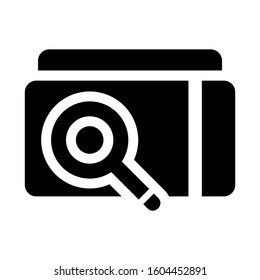 folder search icon isolated sign symbol vector illustration - Collection of high quality black style vector icons
