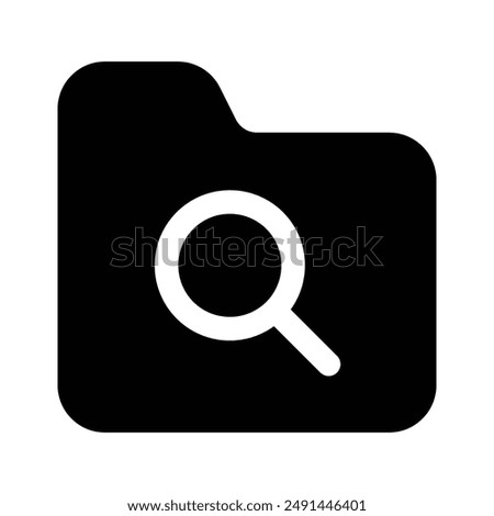 Folder searching icon design isolated on white background