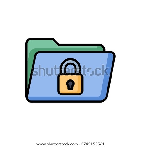 Folder secure, privacy, confidential, locked, archive, data.