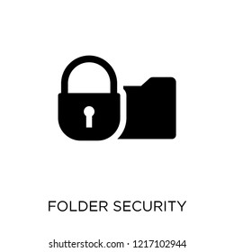 Folder security icon. Folder security symbol design from Internet security collection. Simple element vector illustration on white background.