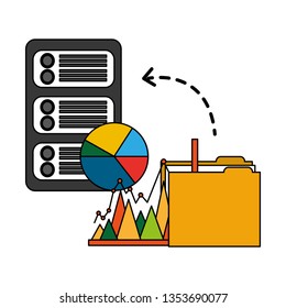 folder with server data and statistics graphics