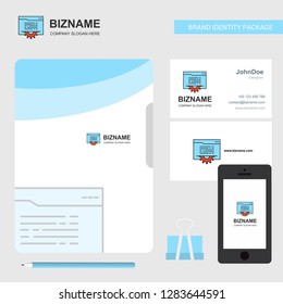 Folder setting Business Logo, File Cover Visiting Card and Mobile App Design. Vector Illustration