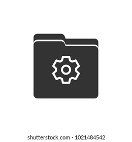 Computer File Folder Icon Gear On Stock Vector (Royalty Free) 1885858327