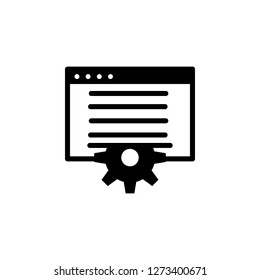 folder setting icon. Simple glyph vector of business set for UI and UX, website or mobile application on white background
