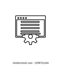 folder setting icon. Simple outline vector of business set for UI and UX, website or mobile application on white background