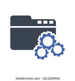 Folder Setting Icon, Vector graphics