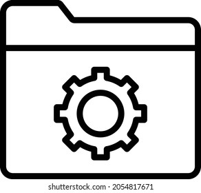 Folder setting Isolated Vector icon which can easily modify or edit


