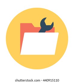 Folder Setting Vector Icon