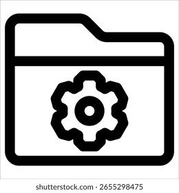 Folder Settings Icon Element For Design