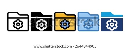 Folder Settings Icon Element For Design