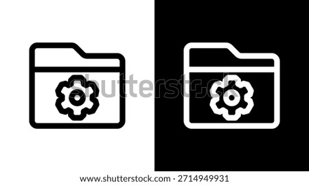 Folder Settings With Icon Set Design