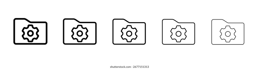 Folder settings icon vector illustration isolated
