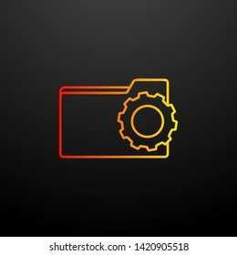 folder setup nolan icon. Elements of automation set. Simple icon for websites, web design, mobile app, info graphics