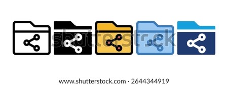 Folder Share Icon Element For Design