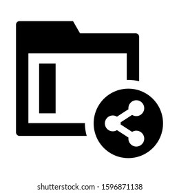 folder share icon isolated sign symbol vector illustration - high quality black style vector icons
