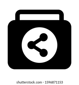 folder share icon isolated sign symbol vector illustration - high quality black style vector icons
