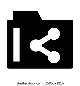folder share icon isolated sign symbol vector illustration - high quality black style vector icons
