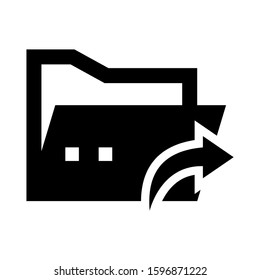 folder share icon isolated sign symbol vector illustration - high quality black style vector icons
