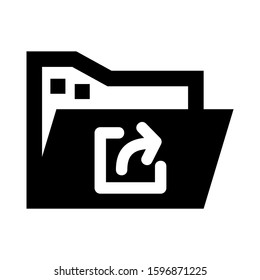 folder share icon isolated sign symbol vector illustration - high quality black style vector icons
