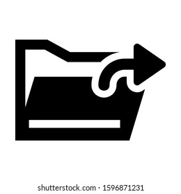 folder share icon isolated sign symbol vector illustration - high quality black style vector icons
