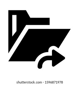 folder share icon isolated sign symbol vector illustration - high quality black style vector icons
