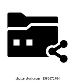 folder share icon isolated sign symbol vector illustration - high quality black style vector icons
