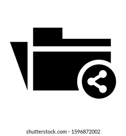 folder share icon isolated sign symbol vector illustration - high quality black style vector icons
