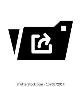 folder share icon isolated sign symbol vector illustration - high quality black style vector icons
