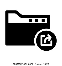folder share icon isolated sign symbol vector illustration - high quality black style vector icons
