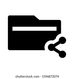 folder share icon isolated sign symbol vector illustration - high quality black style vector icons

