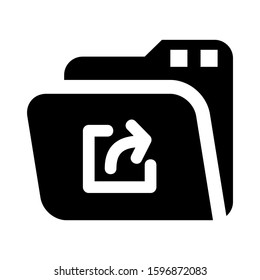 folder share icon isolated sign symbol vector illustration - high quality black style vector icons
