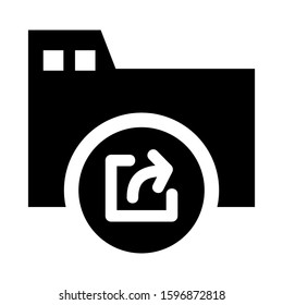 folder share icon isolated sign symbol vector illustration - high quality black style vector icons
