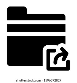 folder share icon isolated sign symbol vector illustration - high quality black style vector icons
