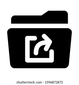 folder share icon isolated sign symbol vector illustration - high quality black style vector icons
