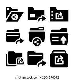folder share icon isolated sign symbol vector illustration - Collection of high quality black style vector icons
