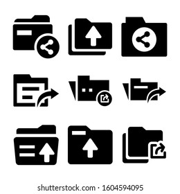 folder share icon isolated sign symbol vector illustration - Collection of high quality black style vector icons
