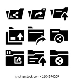 folder share icon isolated sign symbol vector illustration - Collection of high quality black style vector icons
