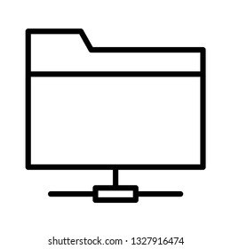 folder share line icon 