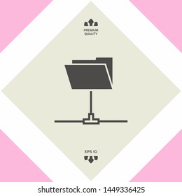 Folder sharing icon. Graphic elements for your design