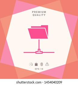 Folder sharing icon. Graphic elements for your design