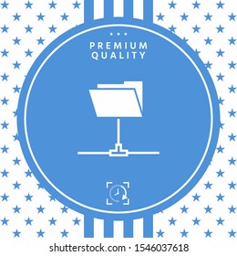 Folder sharing icon. Graphic elements for your design