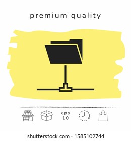 Folder sharing icon. Graphic elements for your design