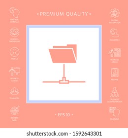 Folder sharing icon. Graphic elements for your design