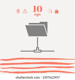Folder sharing icon. Graphic elements for your design