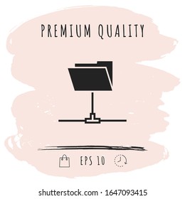 Folder sharing icon. Graphic elements for your design