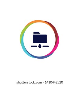 Folder Sharing - Vector App Icon