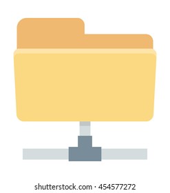 Folder Sharing Vector Icon