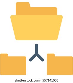 Folder Sharing Vector Icon