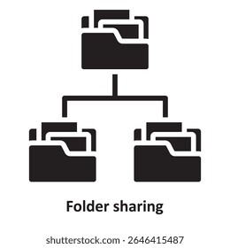 Folder sharing Vector Icon which can easily modify or edit

